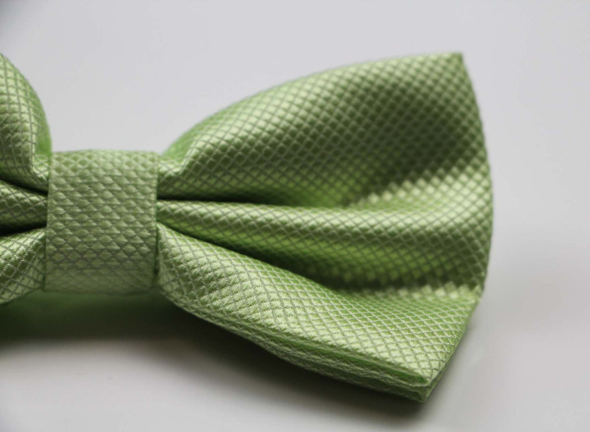 Mens Lime Plain Coloured Checkered Bow Tie Tie Store Australia