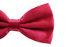 Mens Dark Red Solid Plain Colour Bow Tie