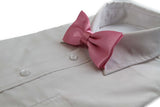 Mens Pink Solid Plain Colour Bow Tie