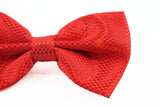 Mens Red Disco Shine Checkered Patterned Bow Tie