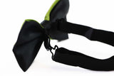 Mens Olive Green Two Tone Layered Bow Tie