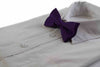 Mens Matt Solid Plain Dark Purple Colour Bow Tie