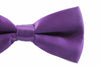 Mens Matt Solid Plain Dark Purple Colour Bow Tie
