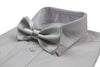 Mens White Solid Plain Colour Bow Tie