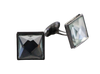 Mens Silver Square Diamond Cufflinks