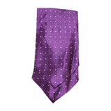 Mens Purple & Silver Small Polka Dot Cravat