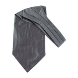 Mens Grey & Black Tetris Patterned Cravat