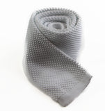 Mens White Knitted Neck Tie