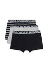 3 x Bonds Mens Everyday Trunks Underwear Black Stripe/Grey/Black