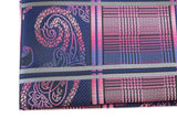 Mens Multicoloured Paisley Silk Pocket Square