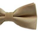 Mens Gold With Silver Stars Matching Bow Tie & Pocket Square Set
