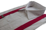 Extra Long Adjustable 138cm Dark Pink Adult Mens Suspenders