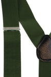 Wide Heavy Duty Adjustable 100cm Olive Adult Mens Suspenders