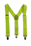 Wide Heavy Duty Adjustable 100cm Fluro Yellow Adult Mens Suspenders