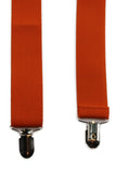 Wide Heavy Duty Adjustable 100cm Orange Adult Mens Suspenders