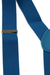 Wide Heavy Duty Adjustable 100cm Light Blue Adult Mens Suspenders