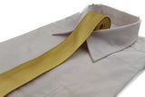 Mens Yellow Gold 5cm Skinny  Plain Neck Tie