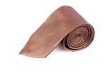 Mens Brown 8cm Plain Neck Tie