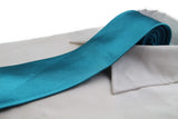 Mens Turquoise 8cm Plain Neck Tie