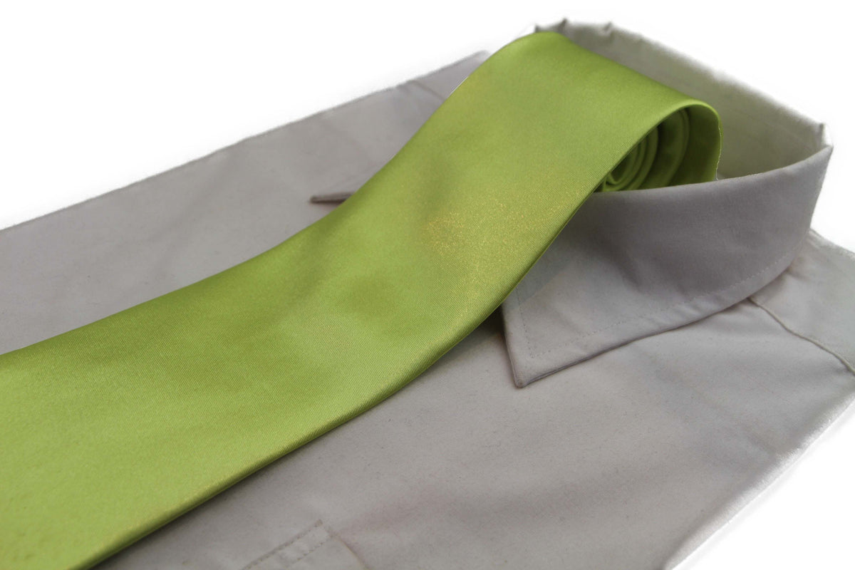 Mens Lime Classic 10cm Plain Neck Tie Tie Store Australia