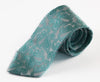 Mens Silver & Turquoise Paisley Patterned 8cm Neck Tie