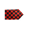 Mens Red  & Black Checkered 5cm Skinny Neck Tie