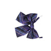 Womens Dark Purple & Black Tarten Patterned Shirt Collar Bow Tie