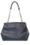 Womens Vky Original Leila Shoulder Classic Leather Bag Handbag - Navy