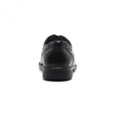 Mens Hush Puppies Heathcote Extra Wide Leather Work Black Lace Up Shoes