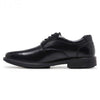 Mens Hush Puppies Heathcote Extra Wide Leather Work Black Lace Up Shoes
