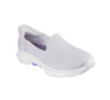 Womens Skechers Go Walk 7 - Daley Grey/Lavender Walking Shoes