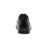 Mens Hush Puppies Carey Black Leather Extra Wide Lace Up Work Formal Shoes