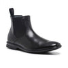 Mens Hush Puppies Chelsea Extra Wide Black Leather Work Slip On Boots