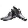 Mens Zasel Justin Black Leather Lace Up Shoes