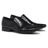 Mens Julius Marlow Bernie Black Leather Slip On Work Shoes