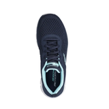 Womens Skechers Track - New Staple Navy/Aqua Sneaker Shoes