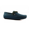 Mens Zasel Anchor Slip On Green Leather Boat Shoes