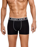 5 x Jockey Mens Tokyo Cotton Trunks Black Comfort Underwear