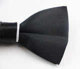 Mens Black & White Formal Bow Tie