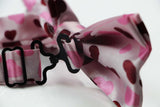 Mens Light Pink With Love Hearts Patterned Bow Tie