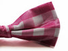 Mens Pink & White Cotton Bow Tie