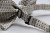 Mens Gold, White & Cream Patterned Bow Tie