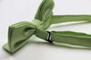 Mens Lime Plain Coloured Checkered Bow Tie