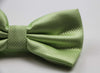 Mens Lime Plain Coloured Checkered Bow Tie