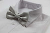 Mens White Plain Coloured Checkered Bow Tie