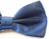 Mens Blue Solid Plain Colour Bow Tie