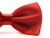 Mens Red Orange Solid Plain Colour Bow Tie