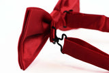 Mens Red Solid Plain Colour Bow Tie