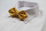 Mens Yellow Diamond Shaped Checkered Bow Tie