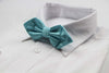 Mens Sky Blue Diamond Shaped Checkered Bow Tie